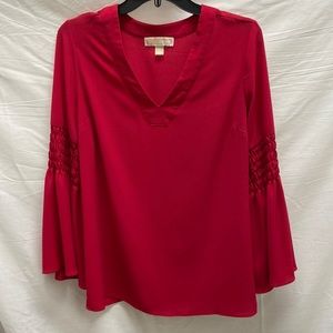 New without tags Michael Kors red bell sleeve top